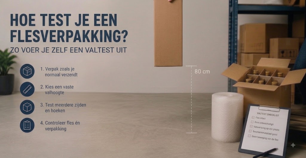 Hoe test je een flesverpakking? Zo voer je zelf een valtest uit